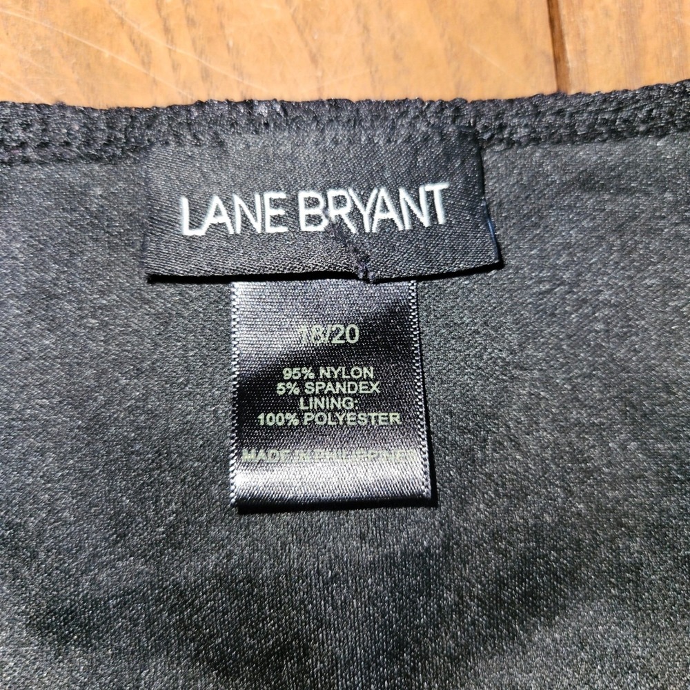Lane Bryant Black Floral Lace Sleeveless Surplice V-Neck Empire Waist Top 18/20 - Picture 3 of 5